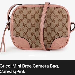Gucci Beige and Pink Mini Camera Bag